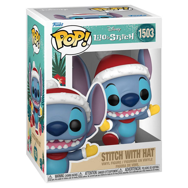 Funko POP #1503 Disney Lilo and Stitch - Stitch with Santa Hat Figure
